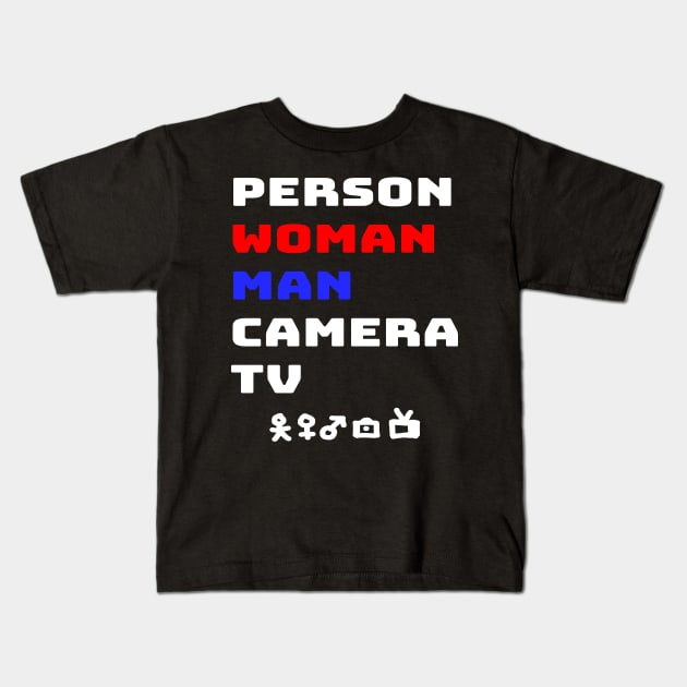 Person Woman Man camera tv Kids T-Shirt by Excela Studio